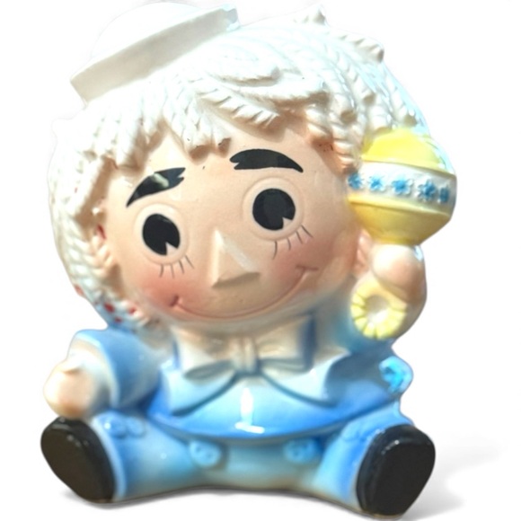 Other - Vintage Relpo Blonde Raggedy Andy Ceramic Planter Japan Original